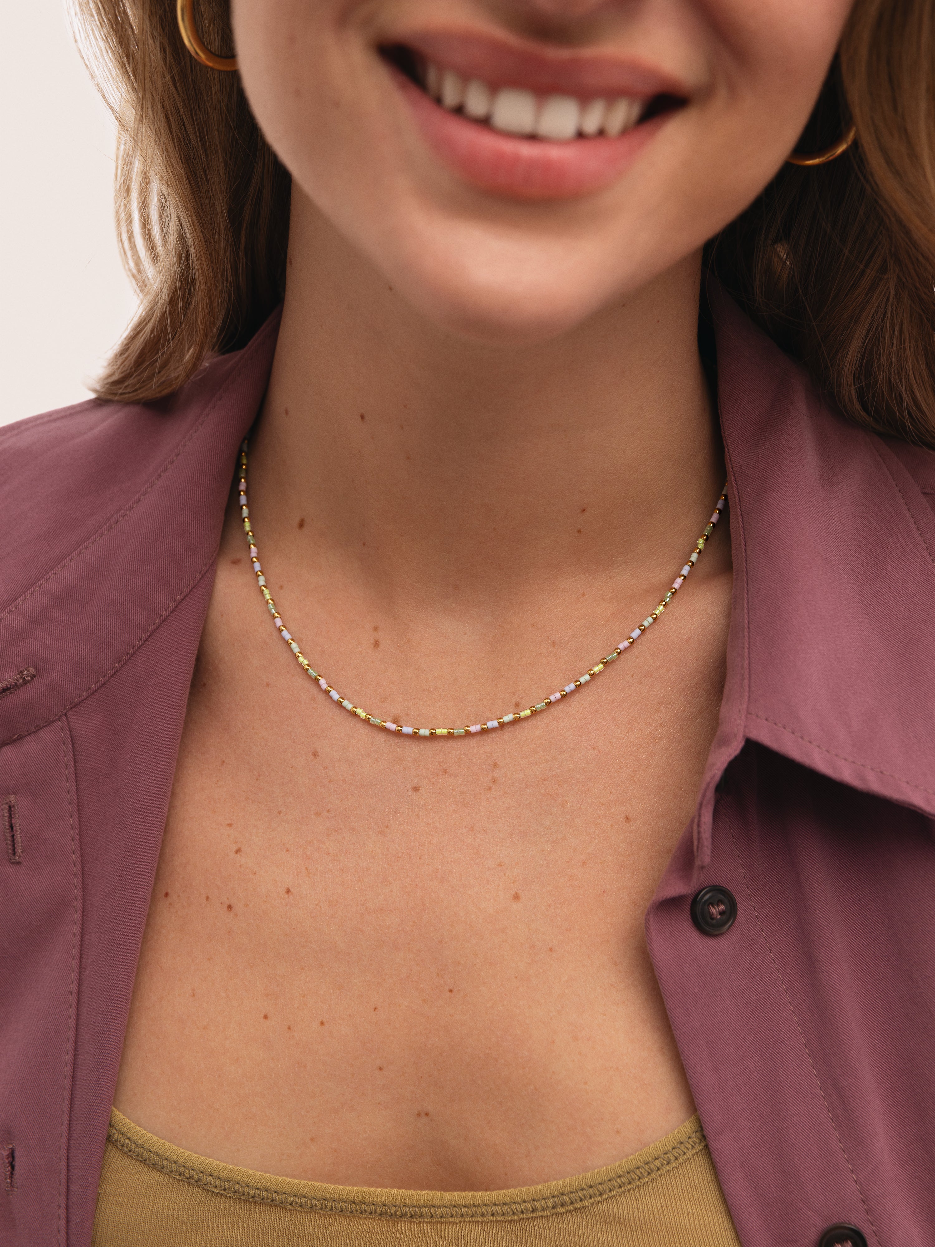 Joy Colors Stainless Steel Gold Necklace