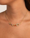 Halskette Link Rainbow Emaille Vergoldet - puesto en modelo