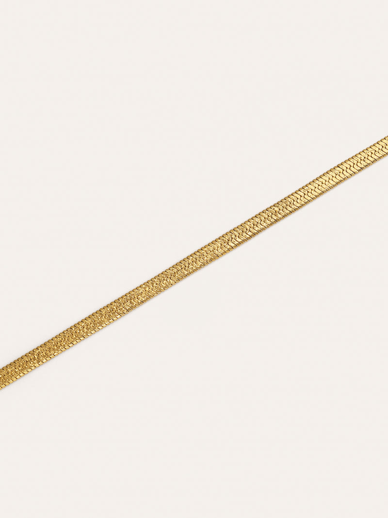 Collar Lisse Sparkling Acero Baño Oro