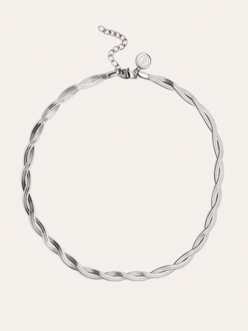 Collar Doble Lisse Twister Acero
