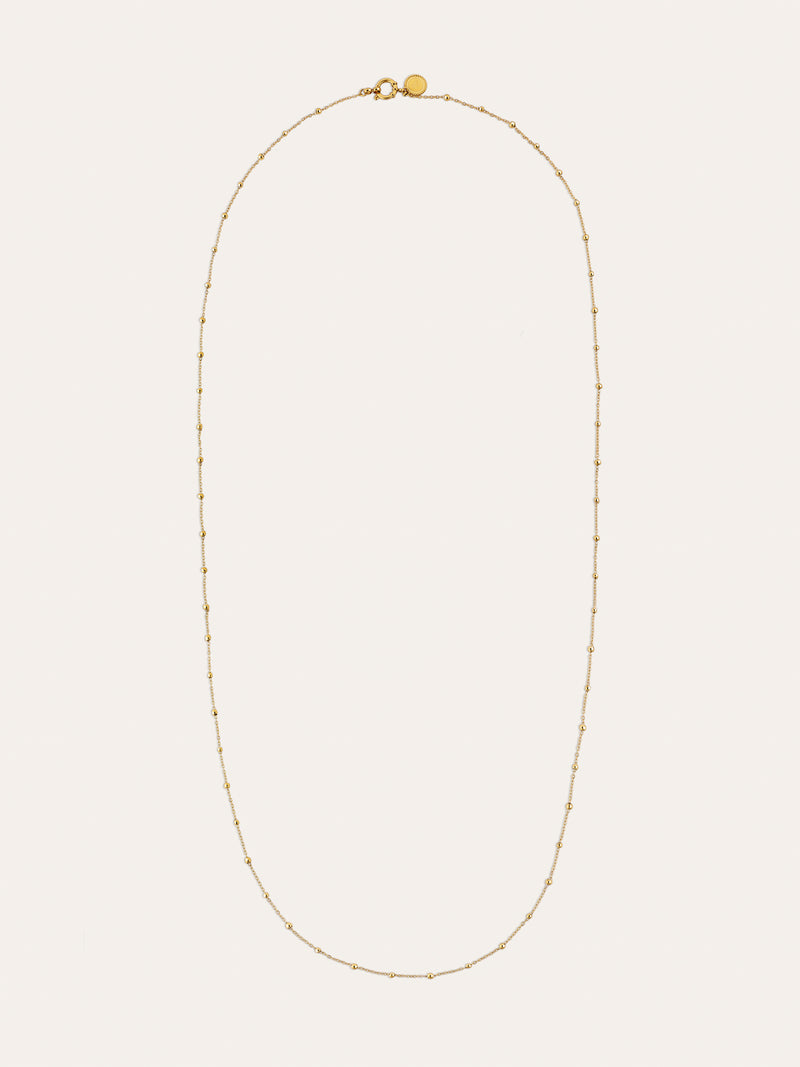 Long Dots Halskette, vergoldeter Edelstahl