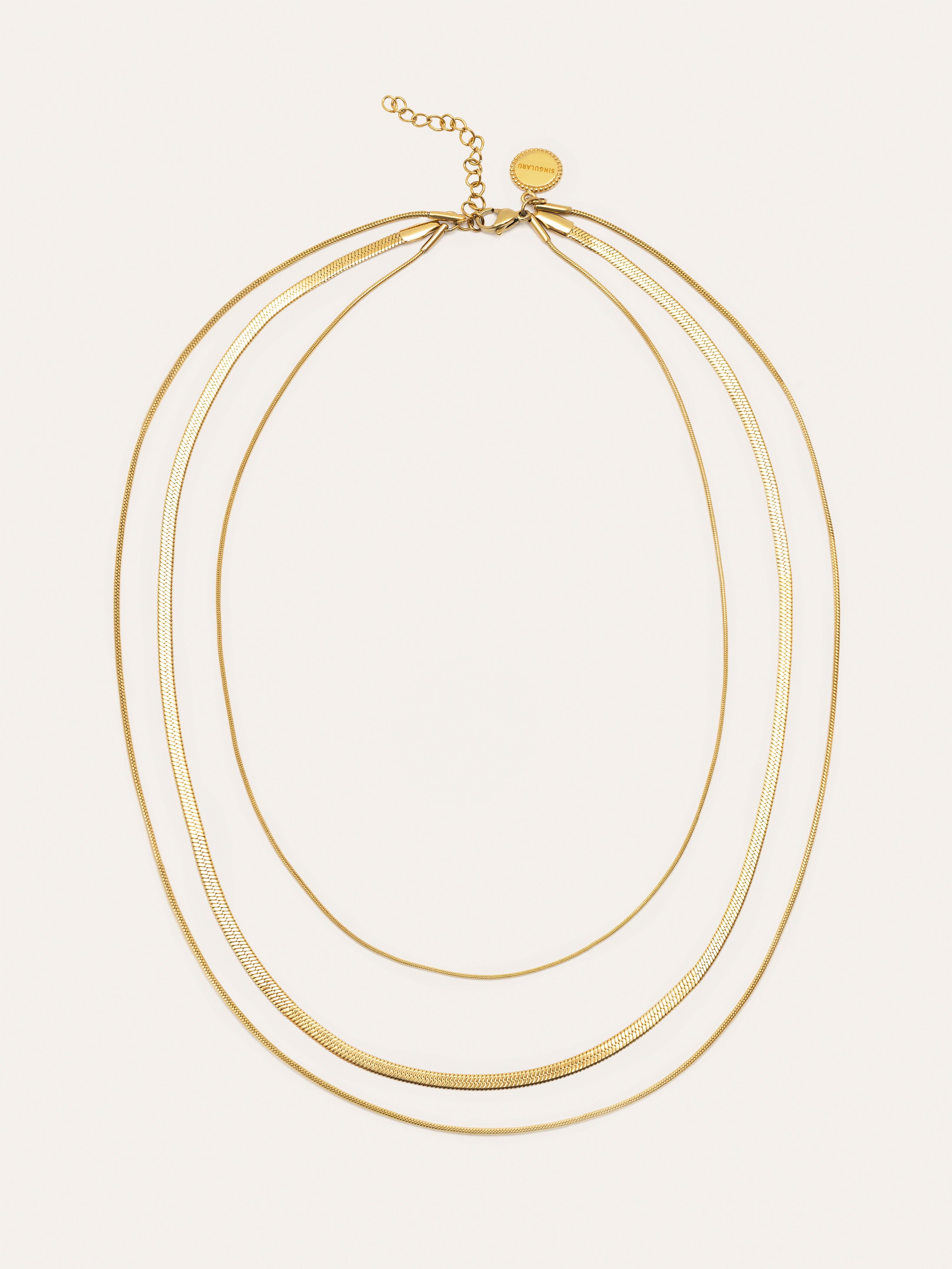 Collar Maat Acero Baño Oro