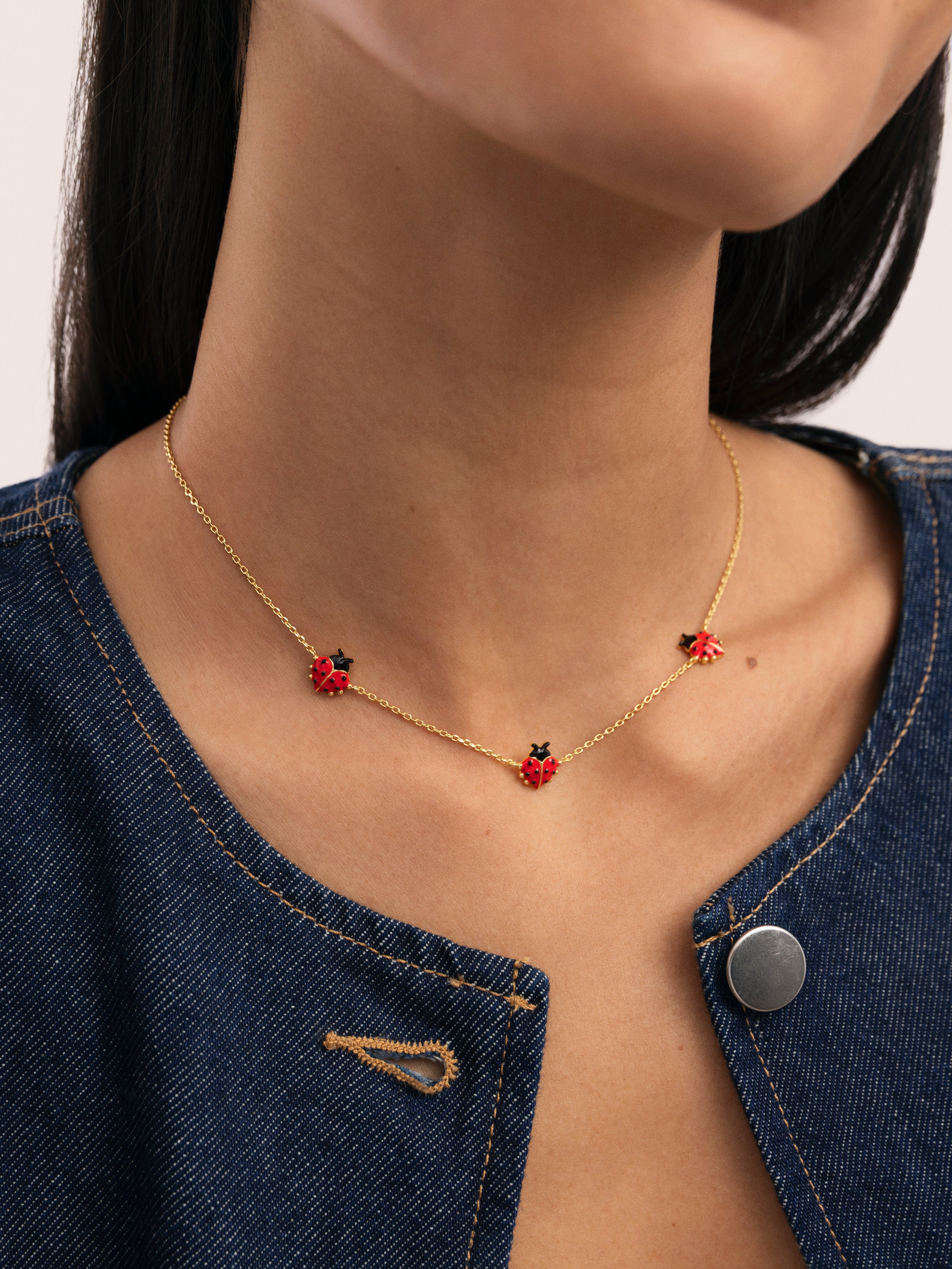 Ladybug Gold Necklace 
