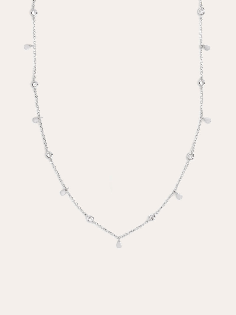 Collar Mini Spark Drop Plata