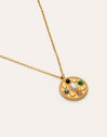 Imagen detalle de Colar Medallion Five Stones Mística Aço Banho a Ouro