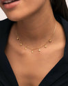 Collar Mini Stars Acero Baño Oro
