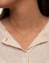 Ketting Moonset Staal verguld - puesto en modelo