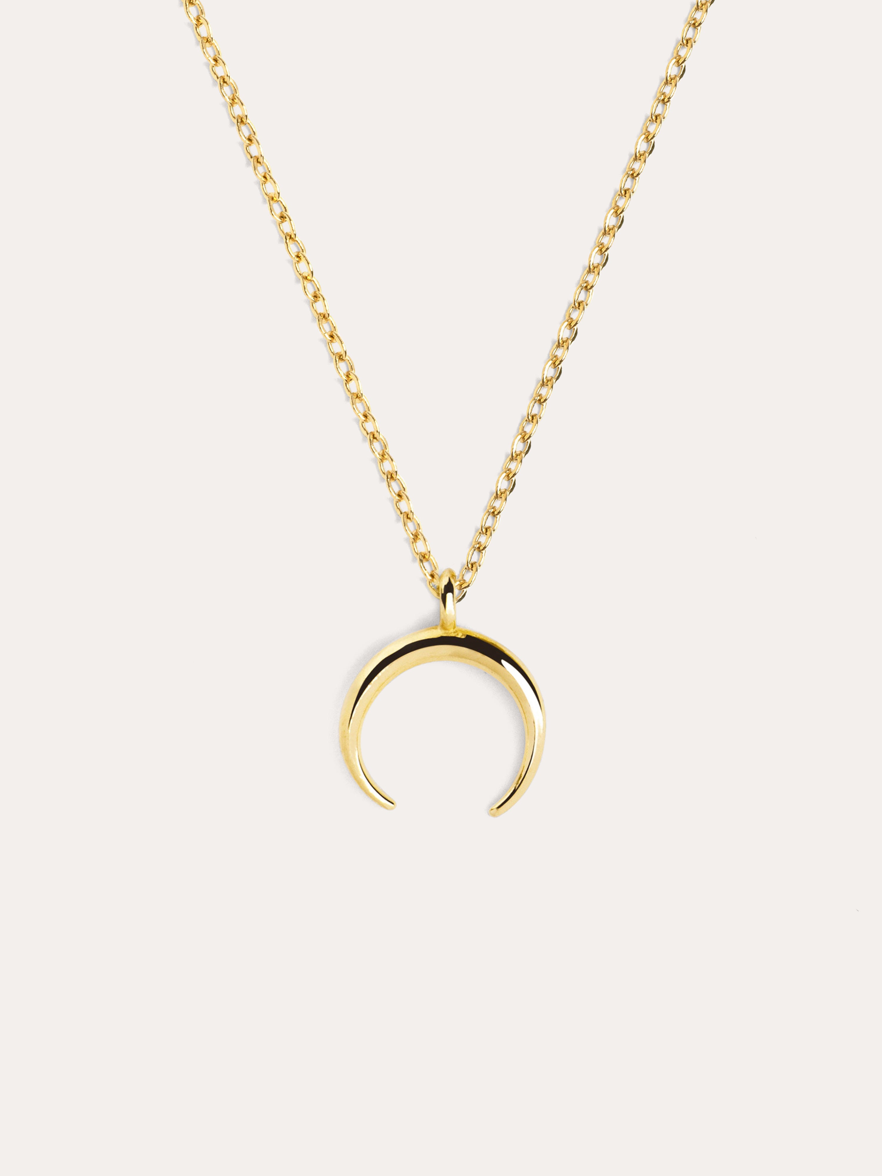 Collar Moonset Plata Baño Oro