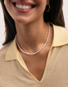 Collar Nacary Colors Acero Baño Oro