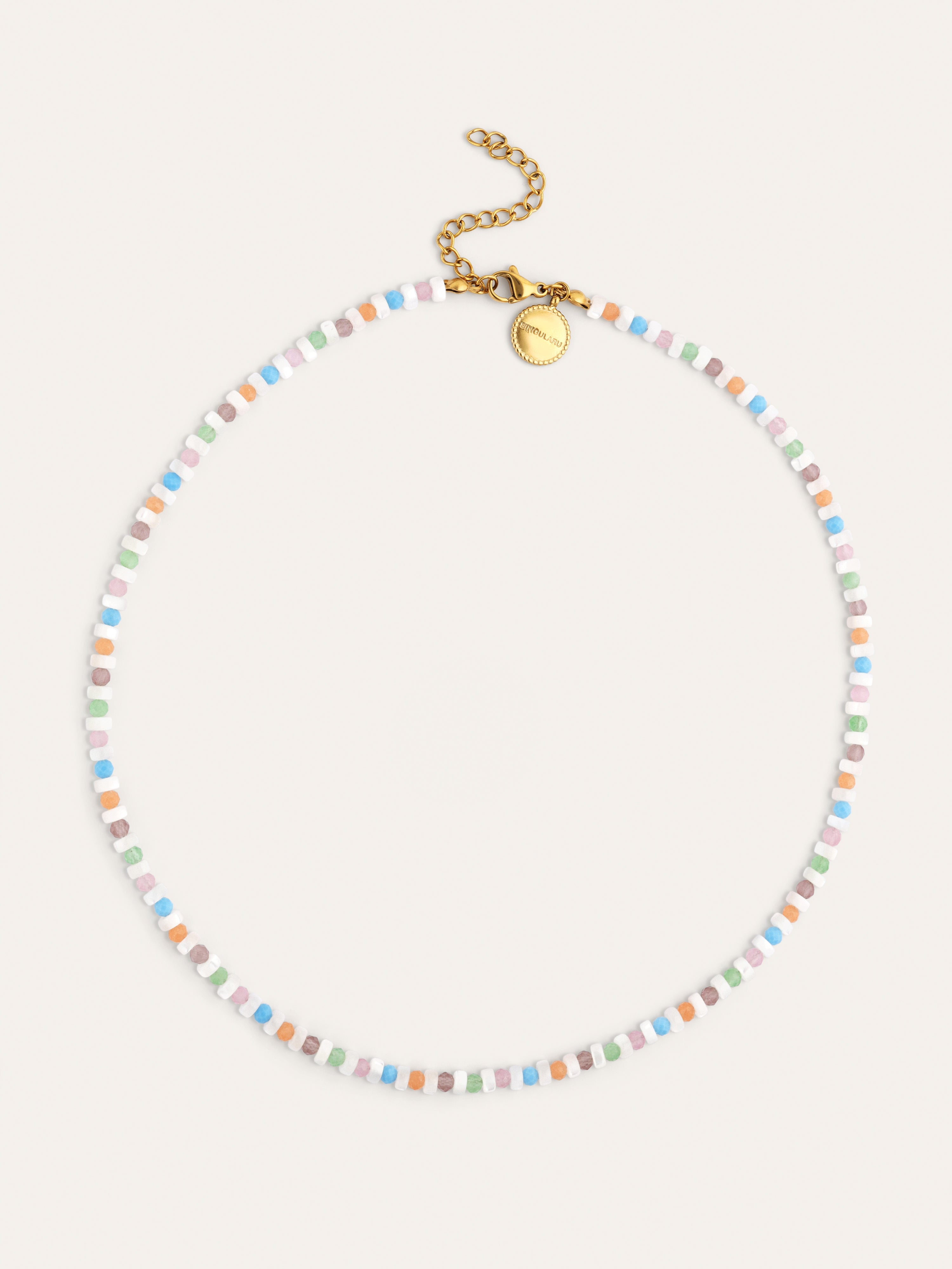 Collar Nacary Colors Acero Baño Oro