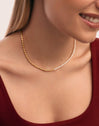 Collar New Pearl Acero Baño Oro