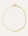 Collar New Pearl Acero Baño Oro