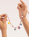 Collar Oceánic Colors Acero Baño Oro
