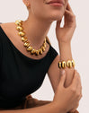 Collier Oceya Acier Plaqué Or