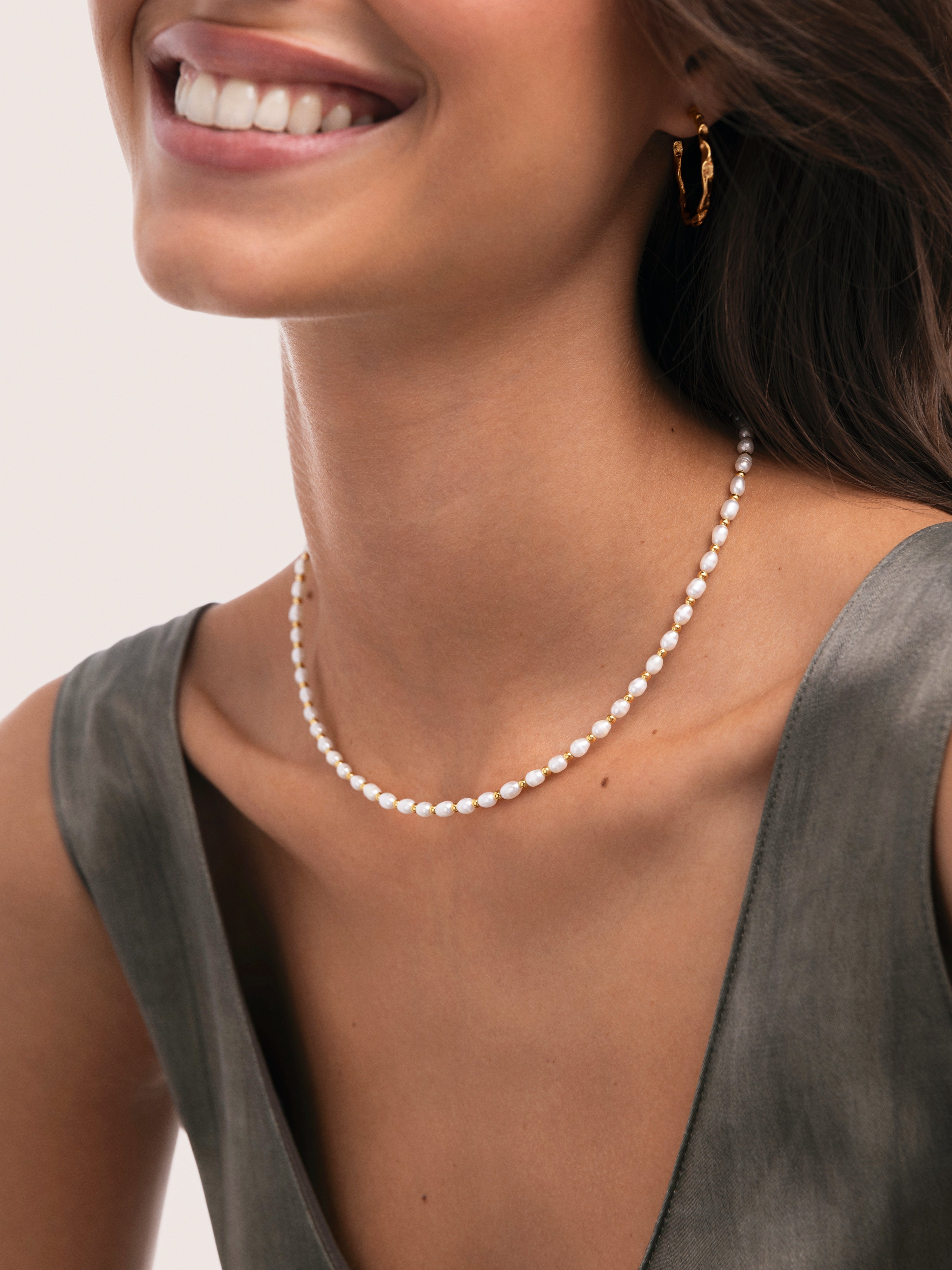 Collar Olympia Acero Baño Oro