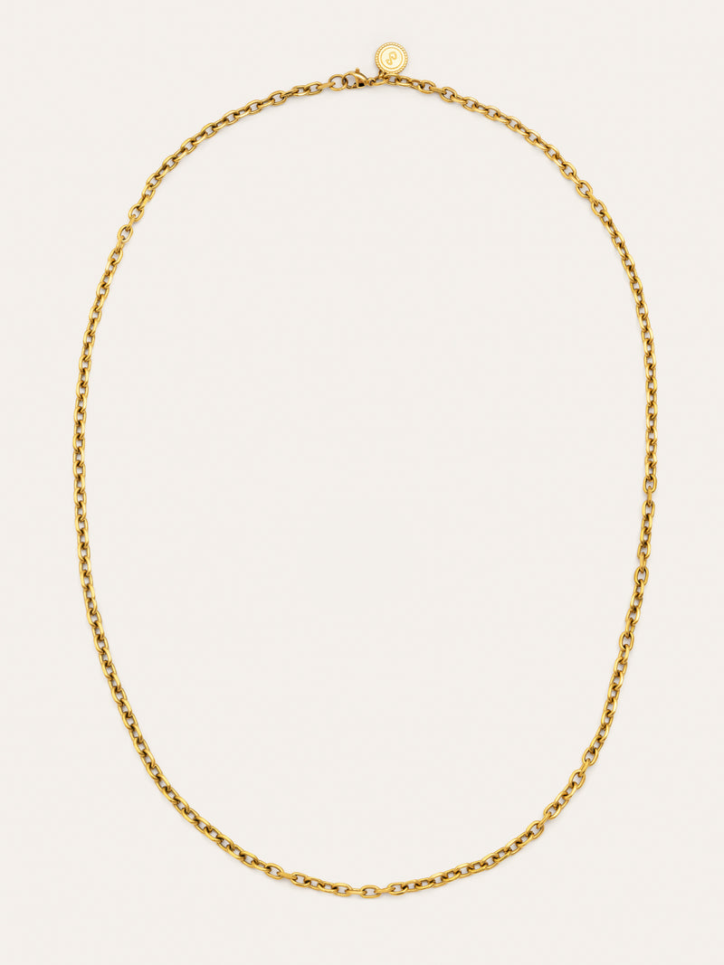 Collar Orla Rope Acero Baño Oro