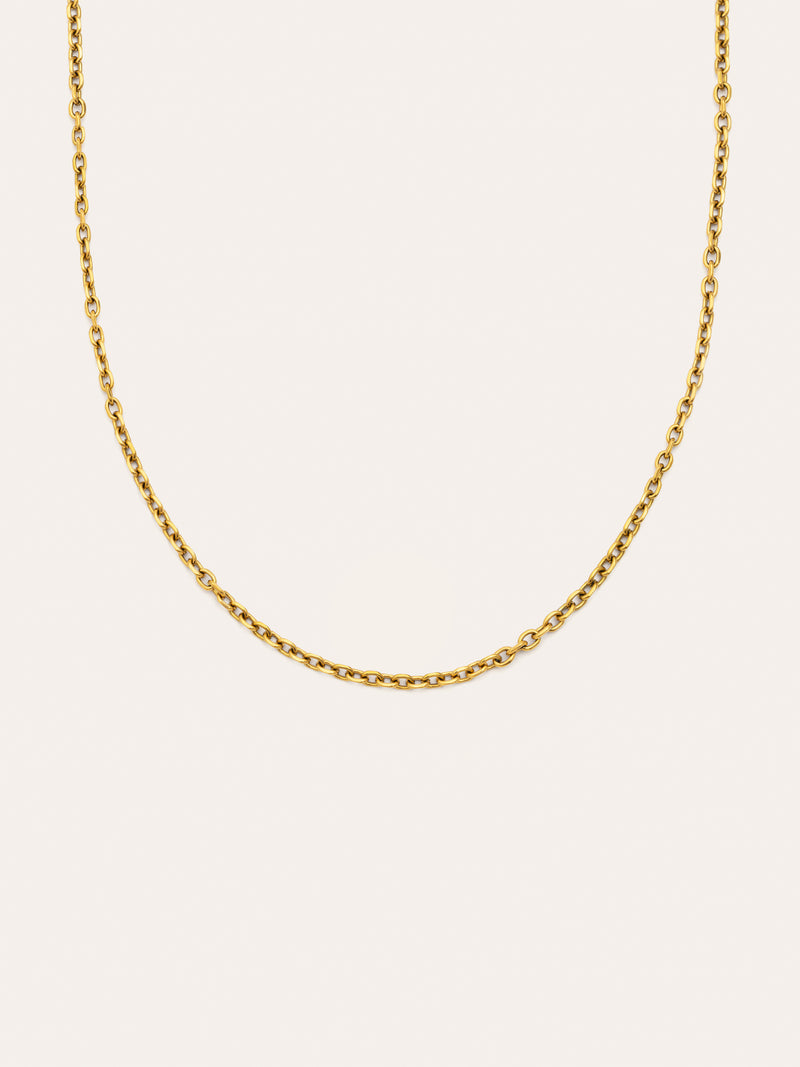 Collar Orla Rope Acero Baño Oro