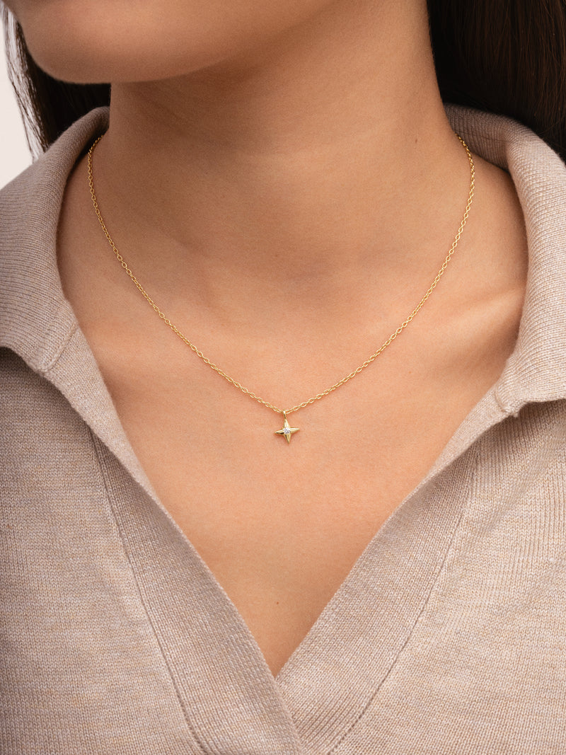 Collana Orion Star Argento Placcato Oro