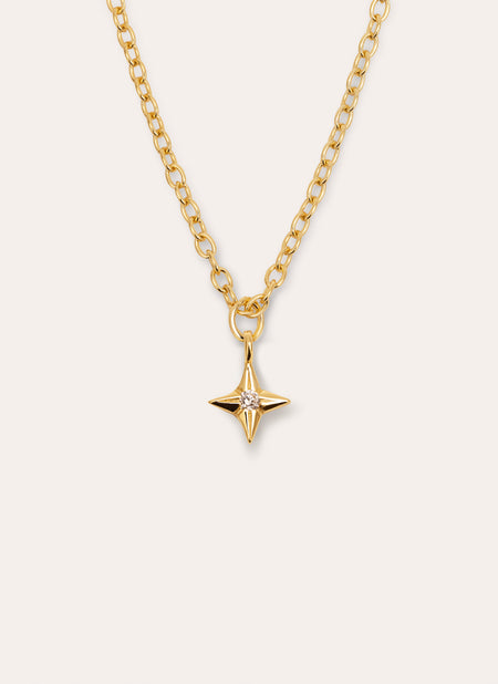 Collar Orion Star Plata Baño Oro