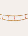 Choker Pink Habana Acero Baño Oro