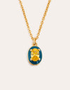 Blue Pop Gold Necklace