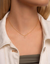 Collier Étoile Polaire Plaqué Or - puesto en modelo