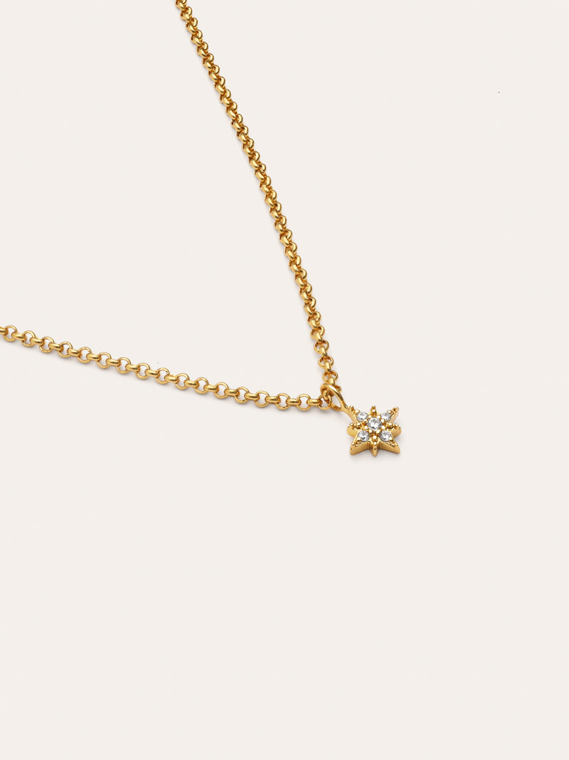 Collier Étoile Polaire Plaqué Or
