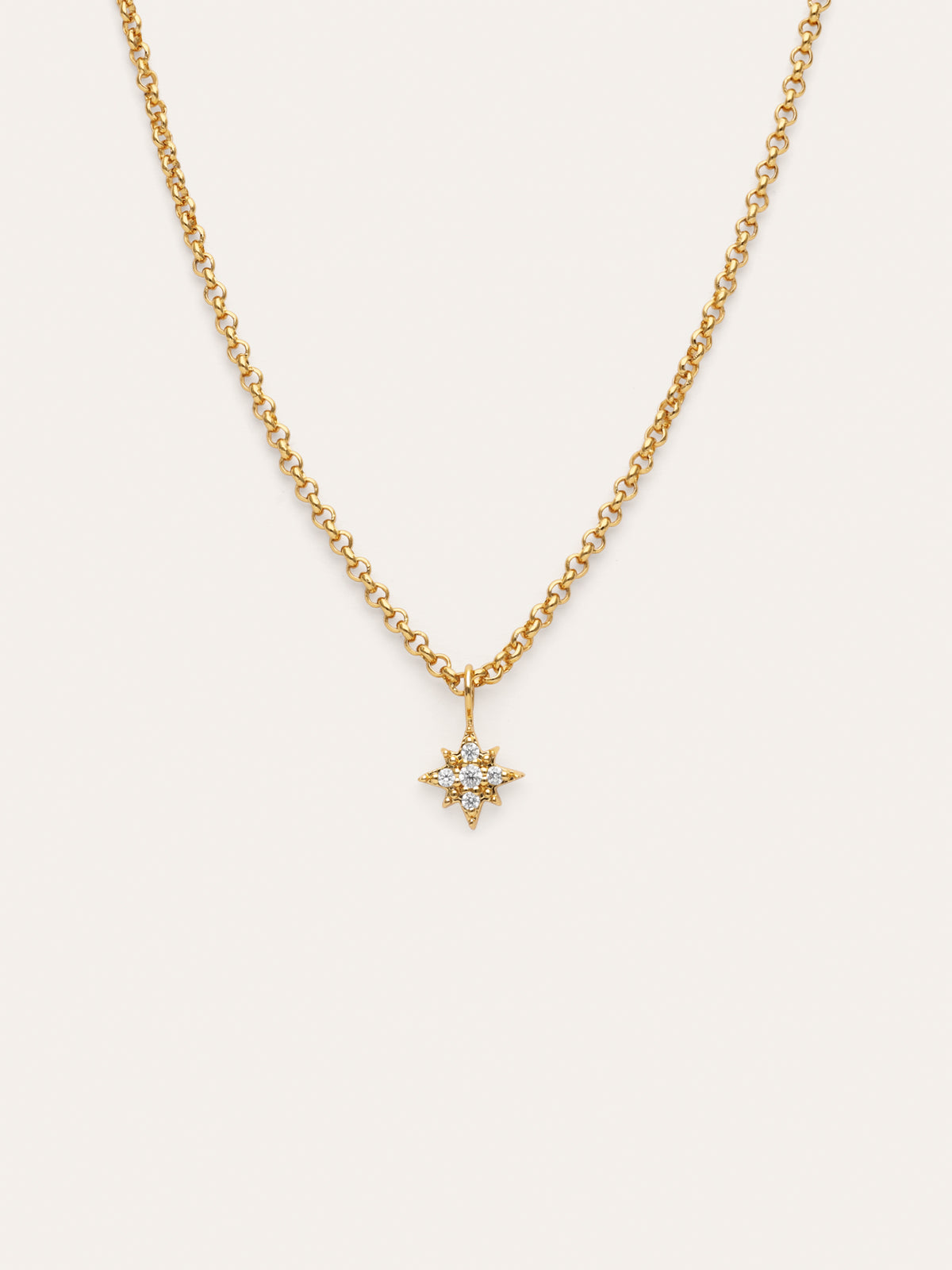 Collier Étoile Polaire Plaqué Or