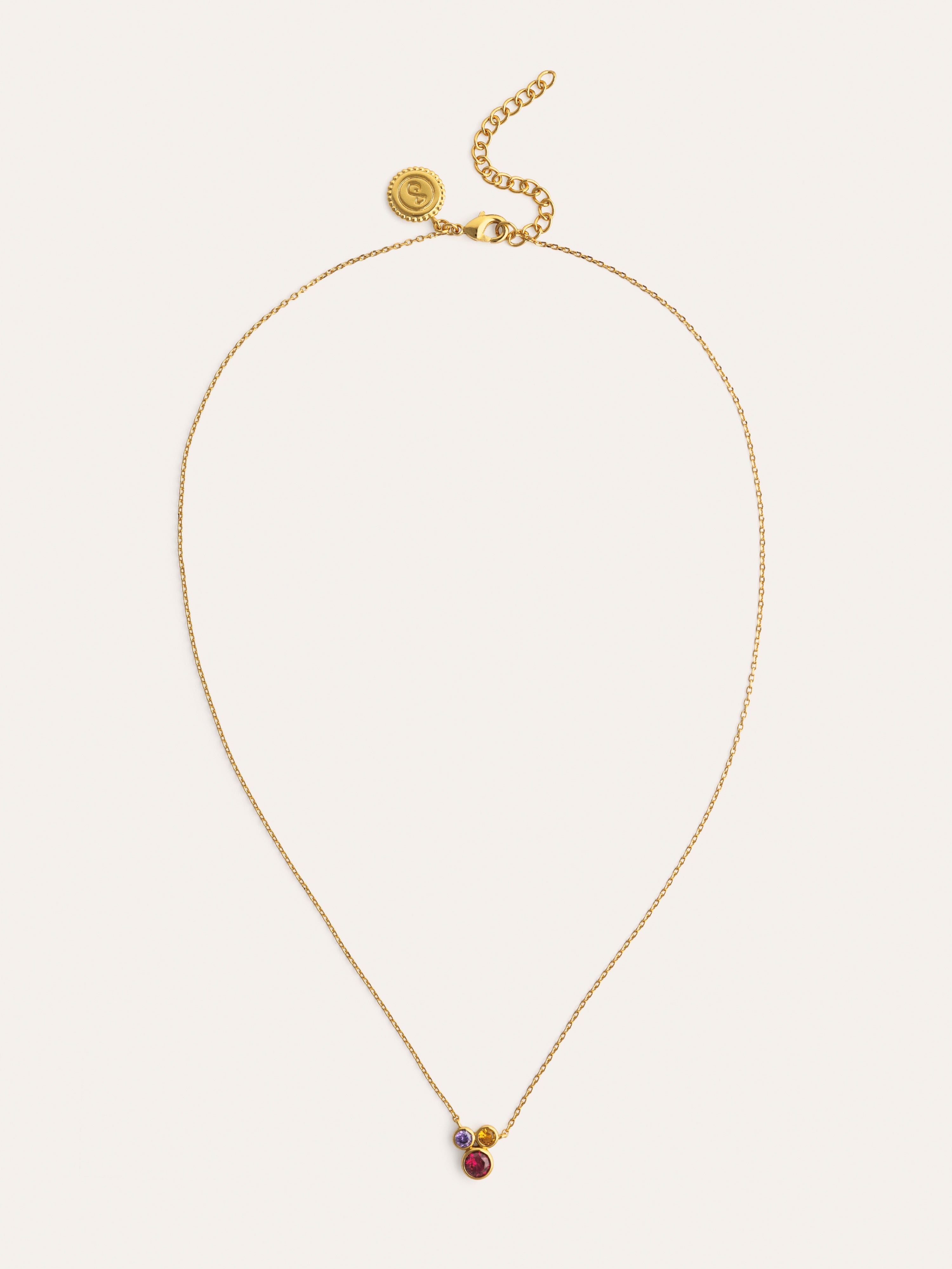 Rainbow Bubbles Halskette, vergoldet