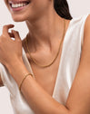 Bracelet chapelet acier plaqué or - vista 4