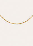 Collier chapelet en acier plaqué or