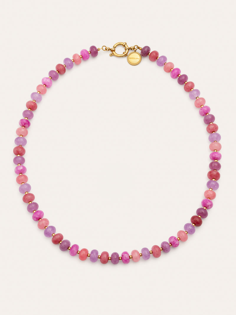 Colar Rosé Stones Aço Banho de Ouro