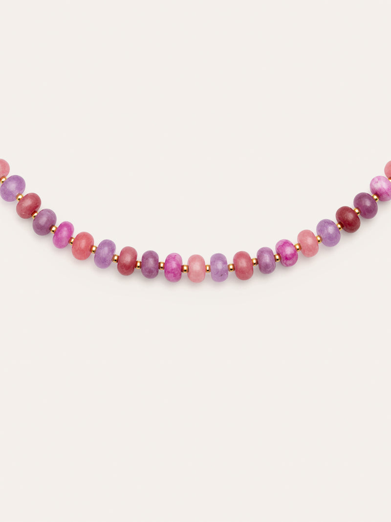 Colar Rosé Stones Aço Banho de Ouro