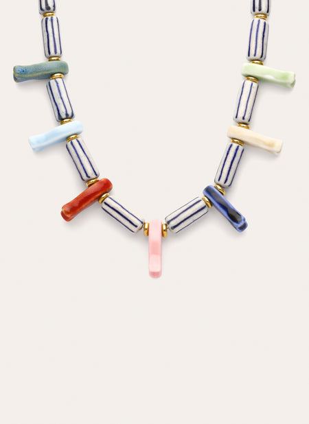 Collar Santorini Acero Baño Oro