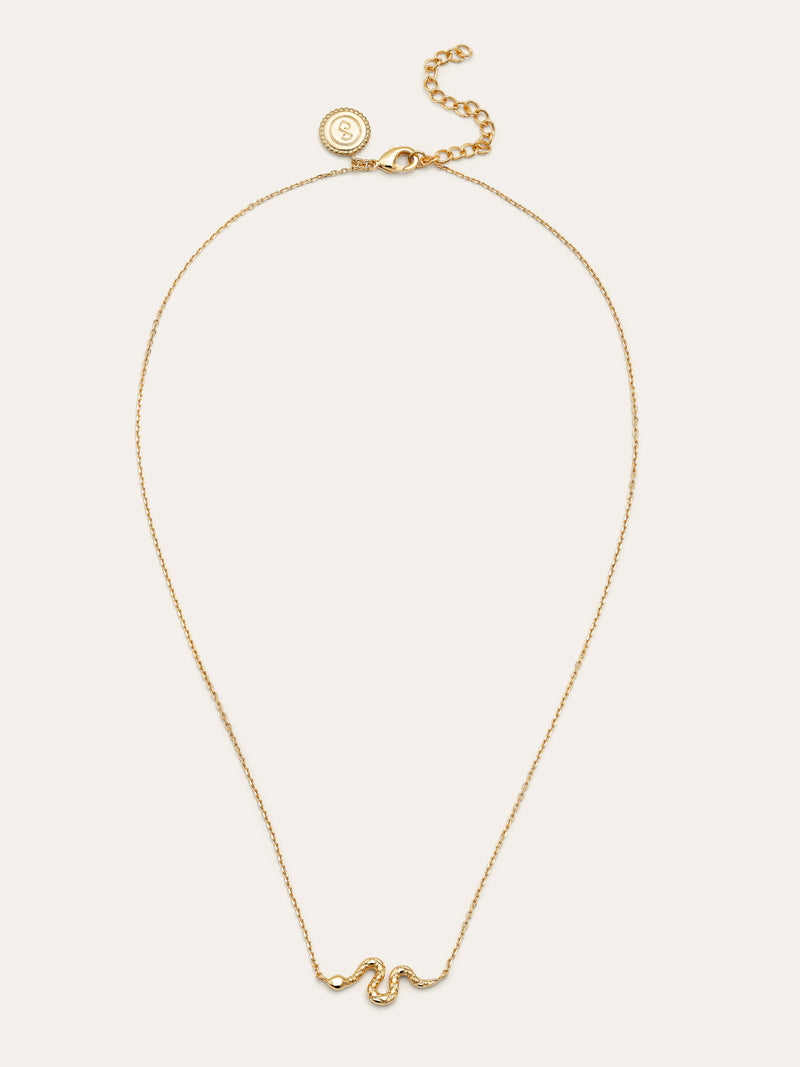 Collar Serpiente Baño Oro