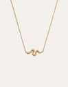 Collar Serpiente Baño Oro