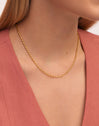 Collier Serpentine Acier Plaqué Or