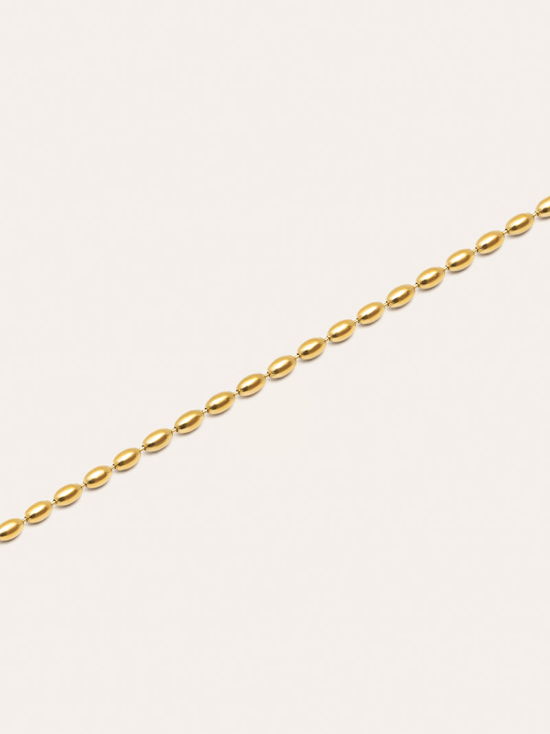 Collier Serpentine Acier Plaqué Or