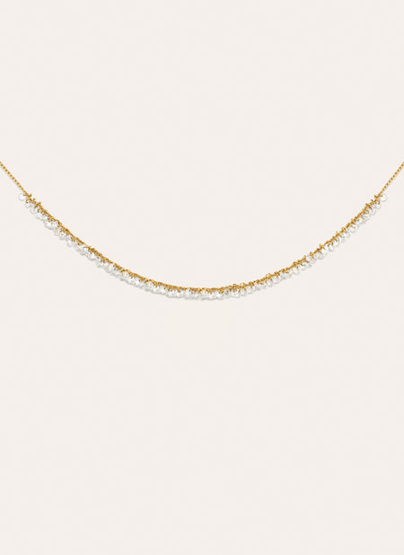 Collar Starlight Sky Acero Baño Oro