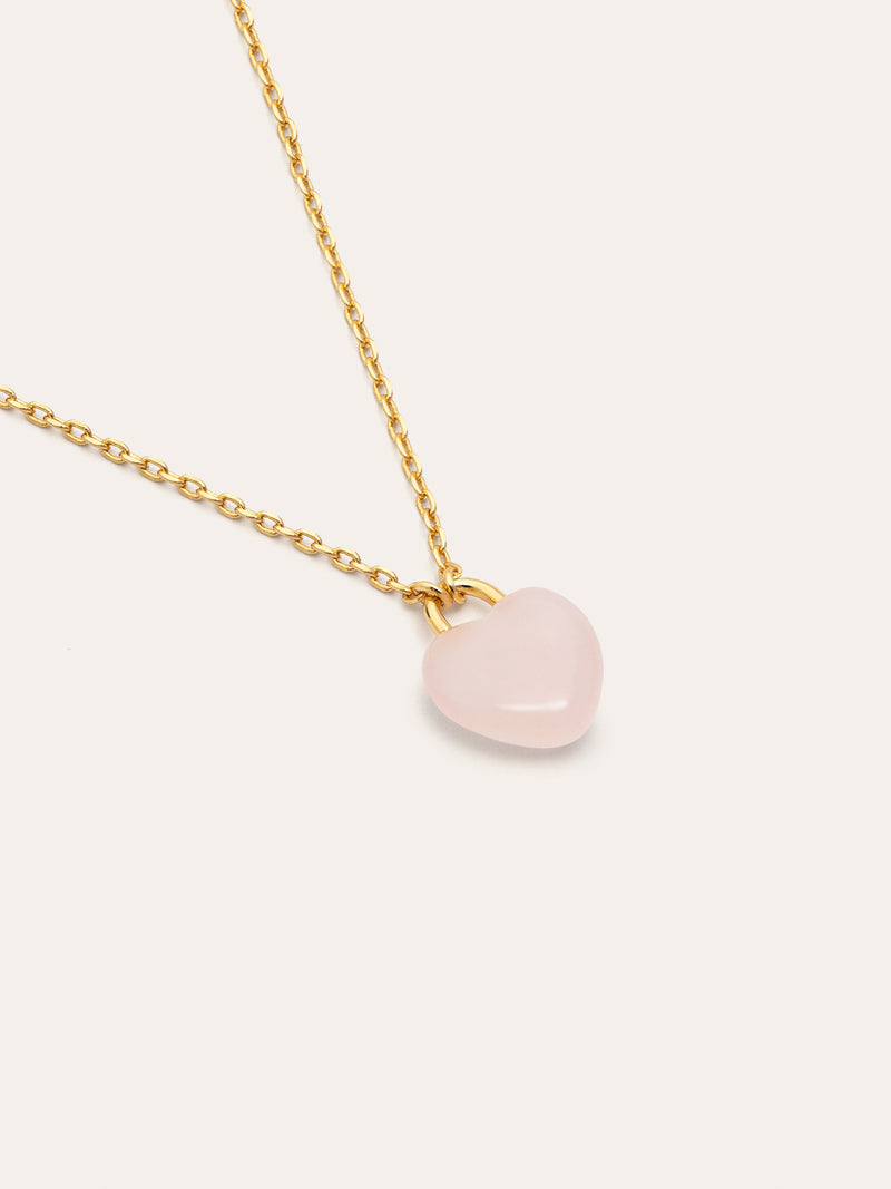 Sweet Heart Stone Halskette, vergoldet