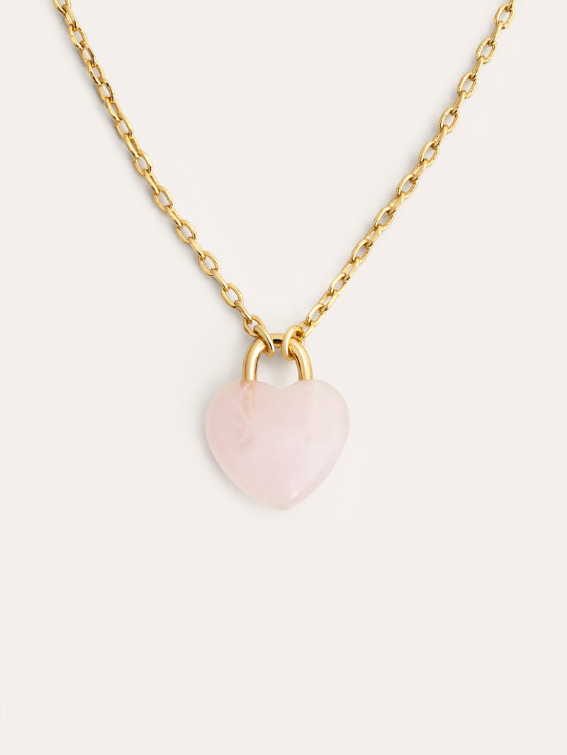 Sweet Heart Stone Halskette, vergoldet