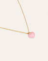 Collar Sweet Heart Pink Stone Baño Oro