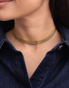 Choker Tape Acero Baño Oro