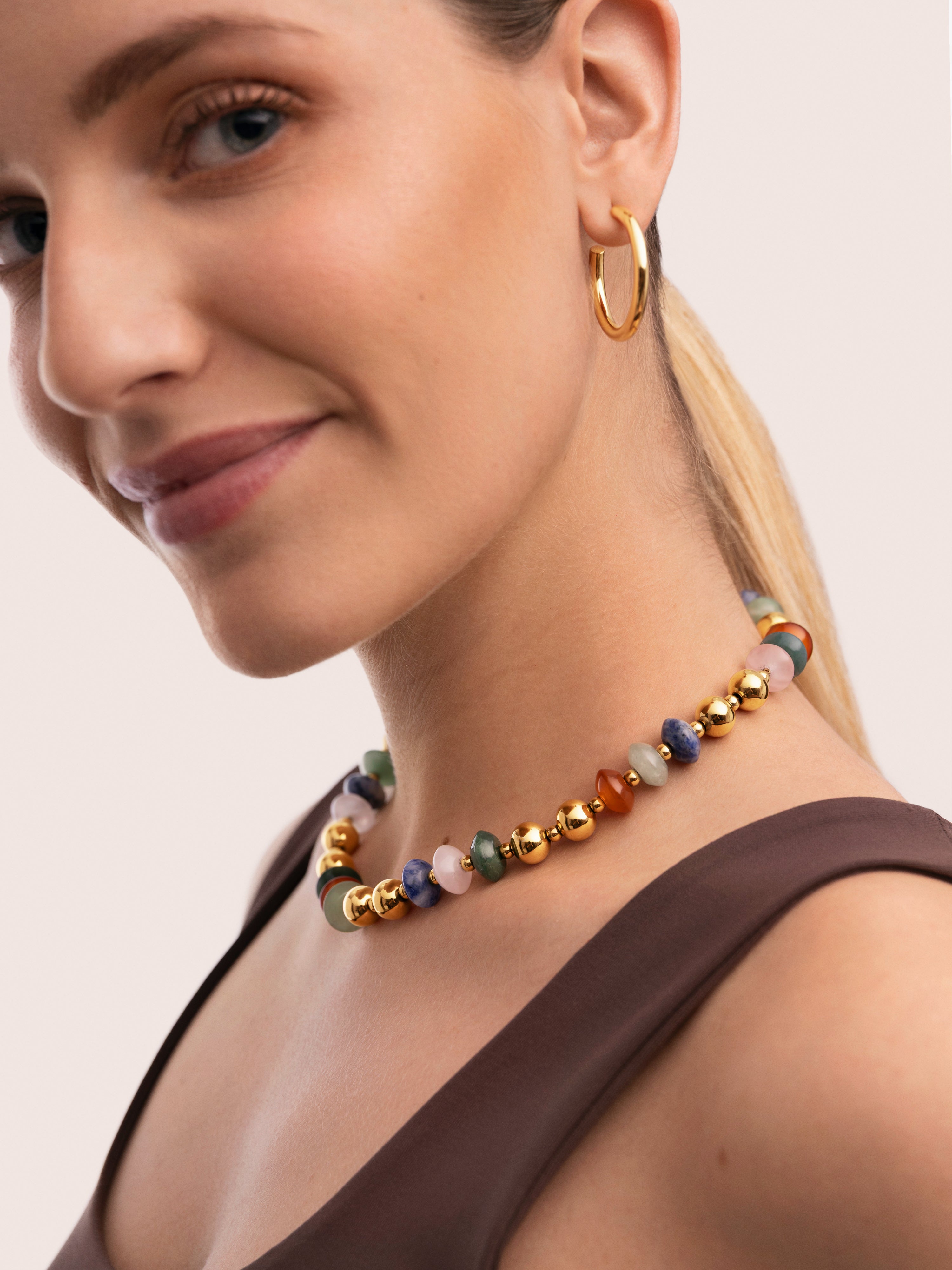 Winter Bomb Halskette Stahl, vergoldet