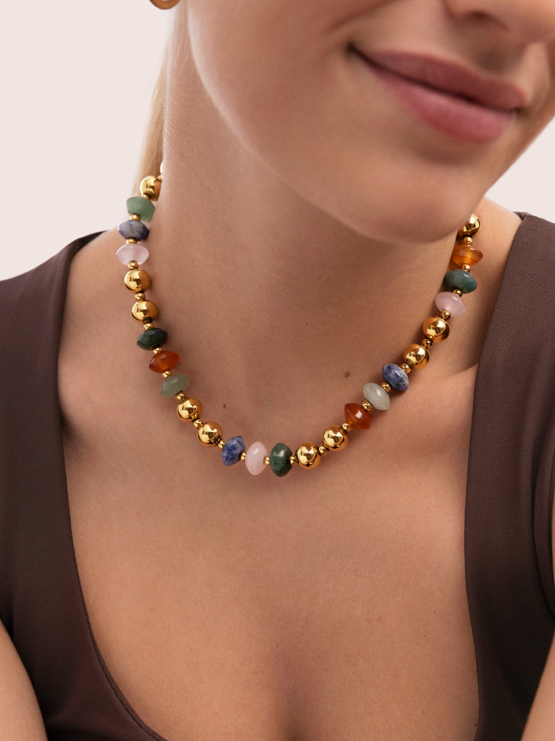 Collar Winter Bomb Acero Baño Oro