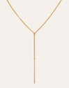 Collier Y Stick en acier plaqué or