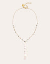 Y Tourmaline Stone Stainless Steel Gold Necklace