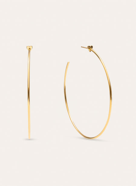 Ankara Heart XL Creolen, 18kt vergoldet