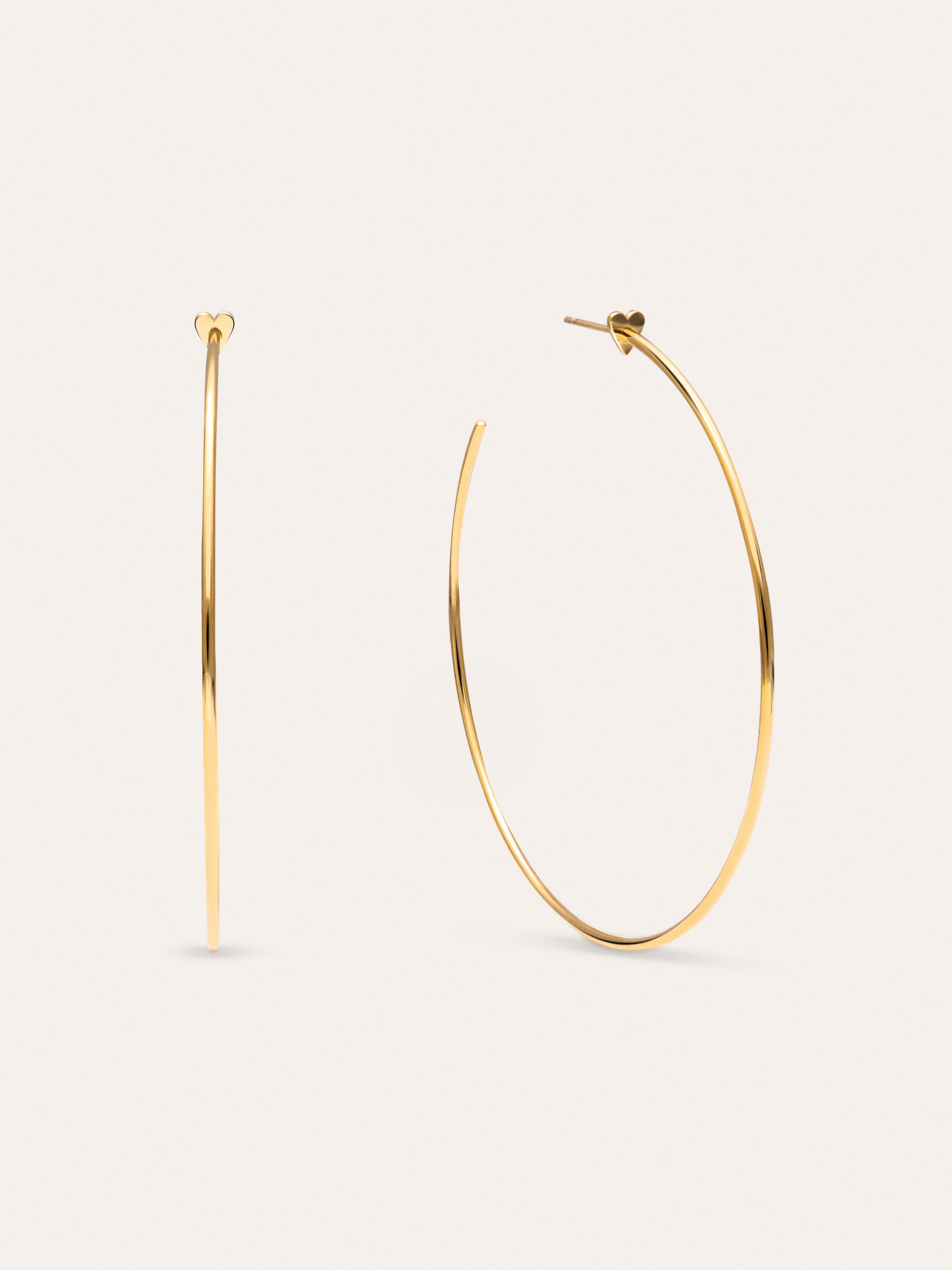 Ankara Heart XL Creolen, 18kt vergoldet