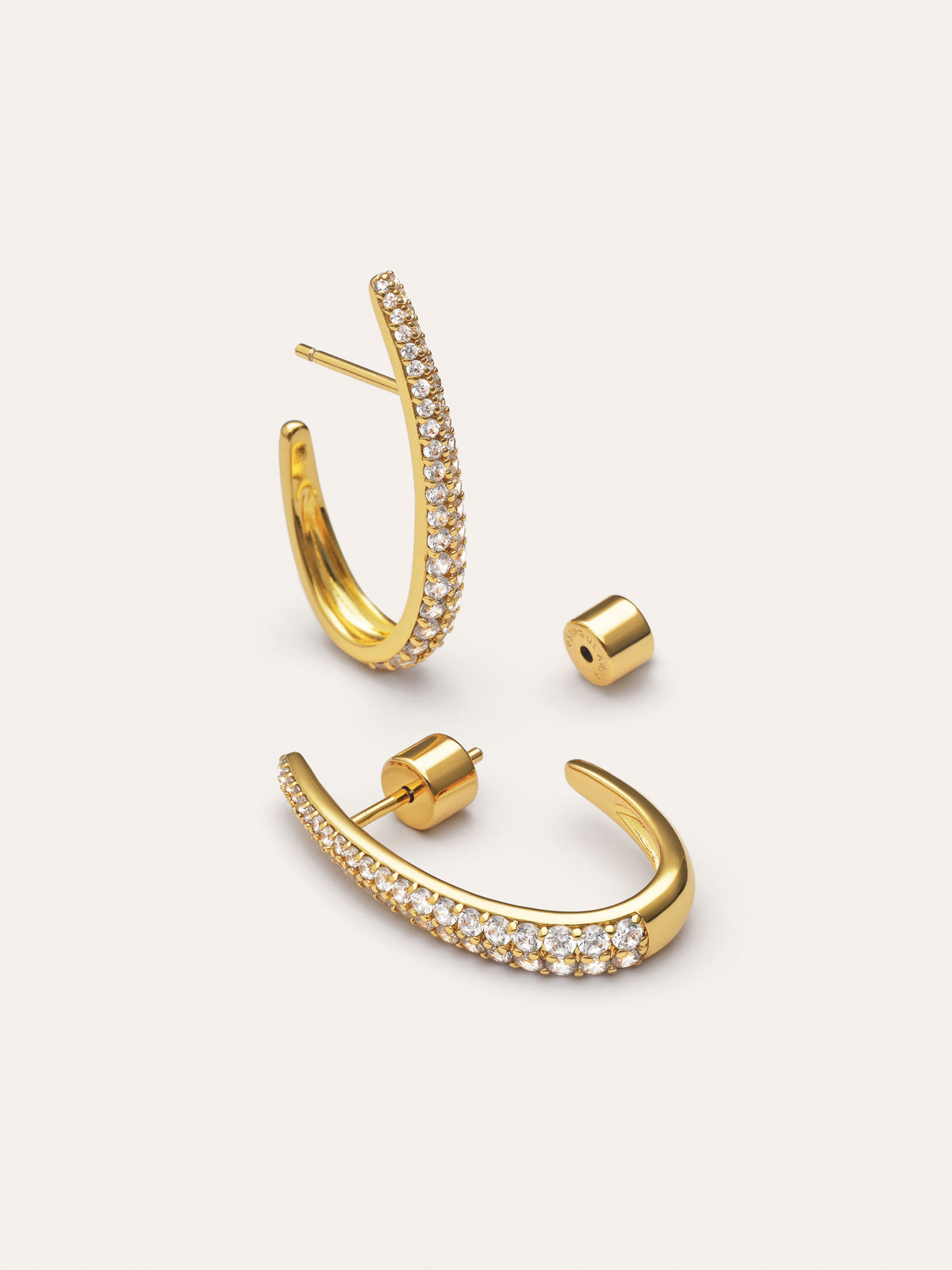 Imagen detalle de Boucles d'oreilles créoles Aby Sparks plaquées or